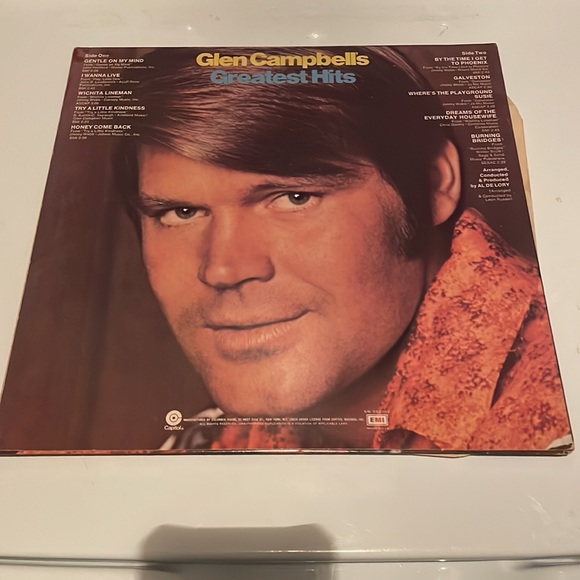 Glen Campbell‘s greatest hits LP final record album Vintage 1970s country 33 rpm - Picture 2 of 8